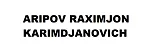 ARIPOV RAXIMJON KARIMDJANOVICH