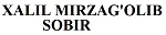 XALIL MIRZAG'OLIB SOBIR